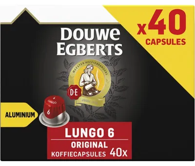 Produktbild von Douwe Egberts Lungo Original Kaffeekapseln, 40 Stück, 208 g, Nespresso® kompatibel