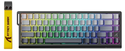 Immagine prodotto di Tastiera da gaming ATTACK SHARK X68 HE, 8000Hz, con risposta rapida, precisione di 0,01mm, tastiera RGB da 60% con interruttori magnetici, cablata, regolabile, con feedback tattile, compatibile con PC/Mac, design "Mondnacht"