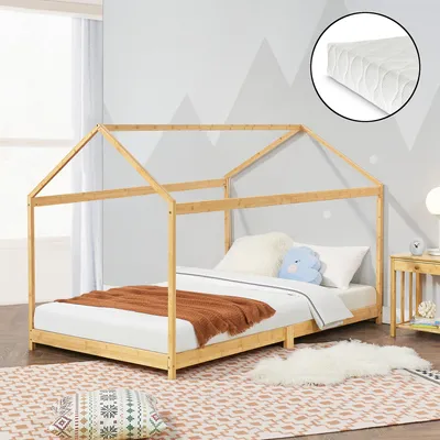 Obrázok produktu pre Detská postieľka 'Vindafjord' 90x200cm Bamboo s matracom