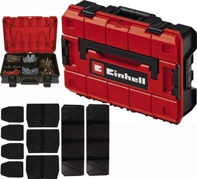 Produktbild von Einhell E-Case S-F Systemkoffer stapelbar, spritzwassergeschützt  inkl.9 Fächer