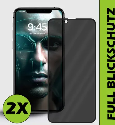 A smartphone screen protector is shown next to a smartphone.