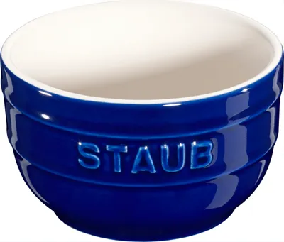 Produktbild von Staub Ceramic Förmchenset Geschenkkarton 9,3 x 5,7 x 9,3 cm, Ø 8 cm rund Dunkelblau