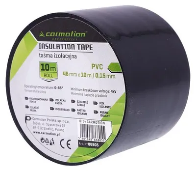 Immagine prodotto di Nastro isolante Nastro isolante 48 mm x 10 m x 0,15 mm nero Carmotion