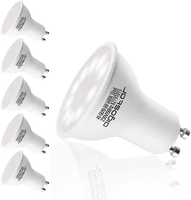 Produktbild von GU10 Led Kaltweiß 6W Leuchtmittel Birne Lampe 6400K 440 Lumen Abstrahlwinkel 120-160 Grad Reflektor 5 Stücke Energiespar [+]
