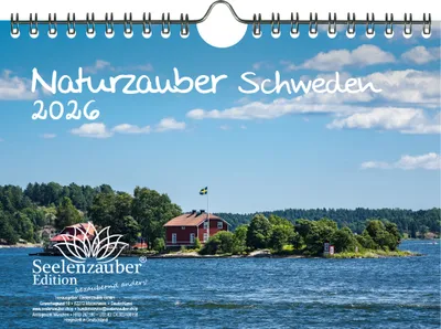Produktbild von Naturzauber Schweden DIN A5 Kalender für 2026 Natur Reise Land Urlaub - Seelenzauber