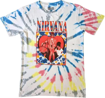 Immagine prodotto di Nirvana - T-shirt batik per uomo/donna unisex RO5668 (L) (Bianco)