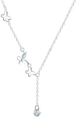 Produktbild von Damenschmuck Kette mit Schmetterling 925 Silber Zirkon