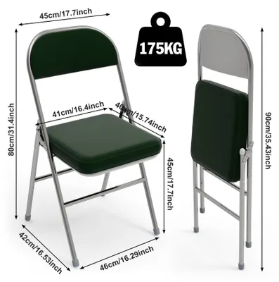 Productafbeelding van Inklapbare Stoelen - Klapstoelen - Vouwstoelen - Opklapbare Stoelen - Tuinstoelen - Set van 2