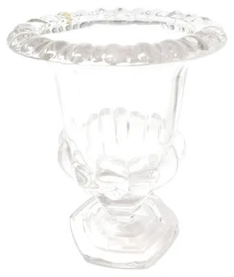 Produktbild von Eleganter massiver Glaspokal Vase Kerzenhalter Bonbonniere Retro Look H 22,5 cm
