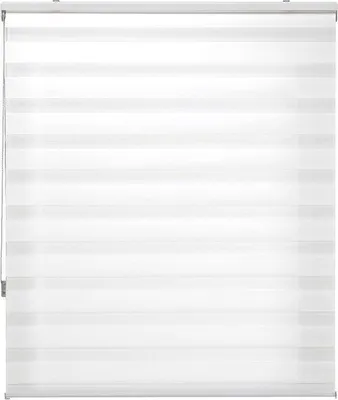 Produktbild von Doppelrollo - Dunkelzeichnendes Rolle - Heimlichtregelung - Doppelfettgewebe - 160 x 250 cm - Weißlich