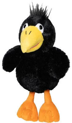 Produktbild von Mbw - "MiniFeet Karl" Rabe Plüsch-Spielzeug LT3408 (Einheitsgröße) (Schwarz/Gelb)