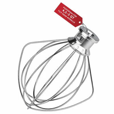 Produktbild von Edelstahl-Schneebesen, Ersatz-Rührbesen für Küchenmaschinen mit Kippkopf