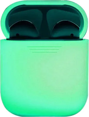 Image de Jumada – Étui pour AirPods – Compatible avec les modèles AirPods 1 et 2 – Luminescent dans l'obscurité – Blanc – Coque souple