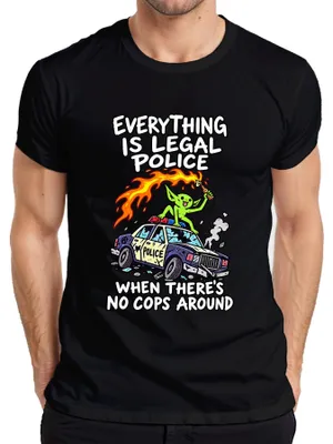 Productafbeelding van Alles is toegestaan als er geen politie in de buurt is. Goblin Anarchie T-shirt, zwart, XXL