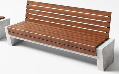 Produktbild von Casa Padrino Parkbank - Stadtbank mit Rückenlehne Braun / Grau 200 cm