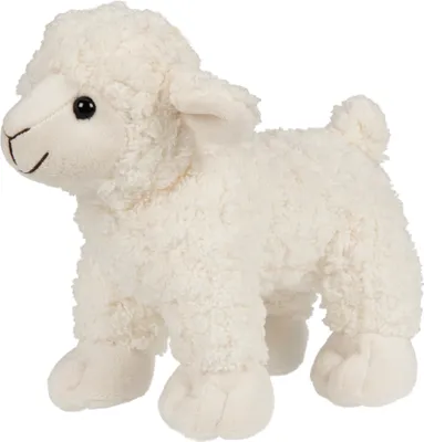 Produktbild von Uni-Toys - Lamm weiß - 19 cm (Länge) - Plüsch-Schaf, Bauernhoftier - Plüschtier, Kuscheltier