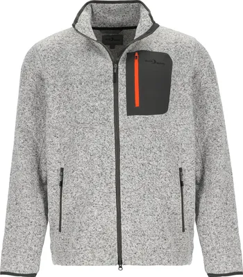 Produktbild von Blue Wave Herren Strickfleecejacke Liam mit Stehkragen - Fleecejacke in Strickoptik in Grau Größe S