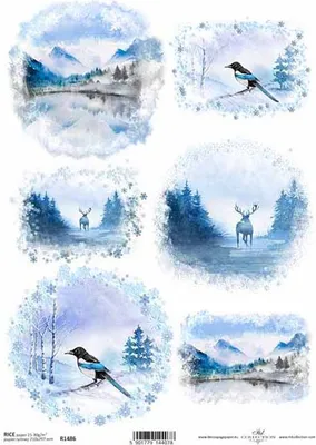 Produktbild von ITD Reispapier Decoupage Bastelpapier Softpapier Serviettentechnik, Landschaft R1486
