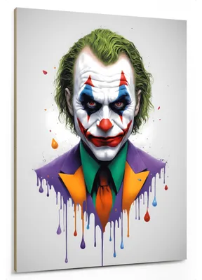 Gemälde Bad Clown Color Drops 30x40 cm Leinwand