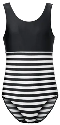 Image de Maillot de bain une pièce pour adolescente, protection UV 50 MS10-445 (noir/rayures, 104)