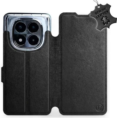 Image de Housse en cuir véritable pour Xiaomi POCO X7, Mobiwear Leather, Noir