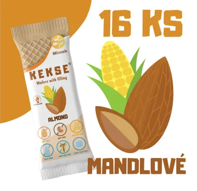 Obrázek produktu pro KEKSE Mandlové oplatky 16 ks
