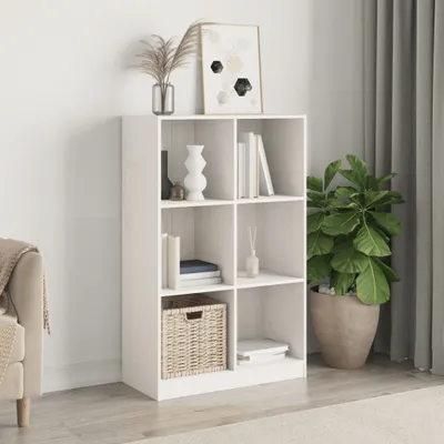 Zdjęcie produktu dla Maison Exclusive – regał na książki, biały, 70 x 33 x 110 cm, lite drewno sosnowe