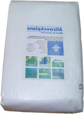 Image de Film de protection imperméable et résistant aux UV - 10 m x 12 m - Blanc