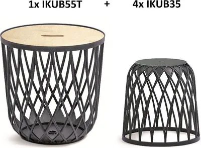 Image de Set univerzálních košů UNIQUBO 4+1 - barva: antracit