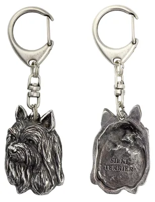 Produktbild von Art-Dog Schlüsselanhänger Seidenterrier – versilbert