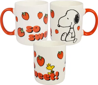 Produktbild von The Peanuts Snoopy Tasse - so sweet! Kaffeetasse Becher Kaffeebecher aus Keramik Weiß/Rot 320 ml