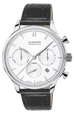 Produktbild von Dugena 7000200 Herren-Armbanduhr, Edelstahl-Gehäuse, Leder-Armband