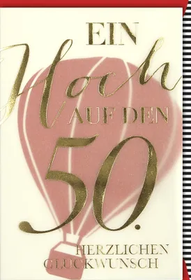 Produktbild von 50. Geburtstag - Glückwunschkarte im Format 11,5 x 17 cm mit