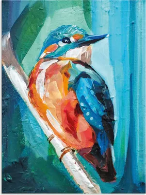 Produktbild von ARTland Wandbild Alu für Innen & Outdoor Eisvogel Größe: 60x80 cm
