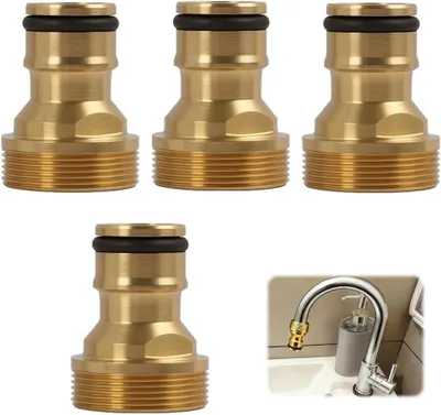 Produktbild von Küchenersatzteil Set mit 4 universellen Wasserhahnanschlüssen, universellen Anschlüssen für Mischbatterien, mit 22 mm Außen- und Innengewinde, 24 mm,