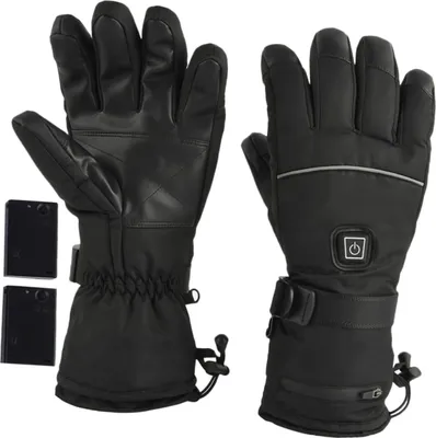 Produktbild von Beheizte Handschuhe Herren, 3 Temperaturstufen, Winter-Motorradhandschuhe, Outdoor-Ski-Handschuhe Dick & Warm