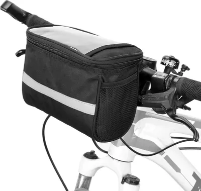 Produktbild von Lixada Fahrradtasche Fahrrad-Fronttasche Isolierte Fahrradtasche Kühltasche MTB Lenkertasche Mit reflektierenden Streifen Schwarz Größe L