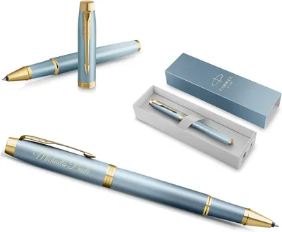 Productafbeelding van Parker IM Rituals Blue CT rollerball pen met gravure - Geschenkdoos - Gepersonaliseerd cadeau - Verjaardag (blauw)