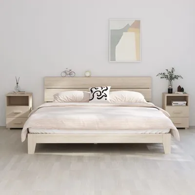 Produktbild von vidaXL Nachttische HAMAR 2 Stk. Honigbraun 40x35x62 cm Massivholz - Nachttisch - Nachttisch Holz - Nachttische - Nachttische Holz