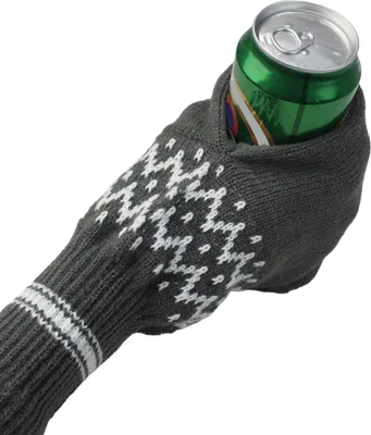 Produktbild von Stück Bierfäustling, gestrickter Getränkehandschuh, Dosenhalter, hält die Hände warm, Wichtelgeschenk, Scherzartikel für Bierliebhaber