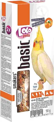 Produktbild von Lolo Pets Nymphen-Snacks Mit Orange 90G - Knusprige Leckerlies Für Nymphen, Naturbelassen, Reich An Vitaminen Und Mineralstoffen