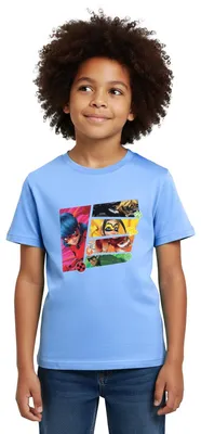 Produktbild von Spreadshirt Miraculous Superhelden Kinder T-Shirt, 110/116 (5-6 Jahre), Himmelblau
