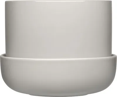 Produktbild von ittala Nappula plant pot w.sauc. 170x130mm pearl grey 1072819