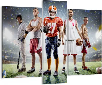 Produktbild von Bild auf Leinwand - Leinwandbild - Sport Sportler - 95x80cm - Wand Bild - Wanddeko - Wandbilder - Leinwanddruck - Bilder - Kunstdruck - Wanddekoration - Leinwand bilder - Wandkunst - CB95x80-3873