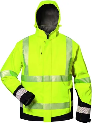 Produktbild von Elysee Warnschutz-Softshelljacke Melvin Gr. 3XL gelb/schwarz