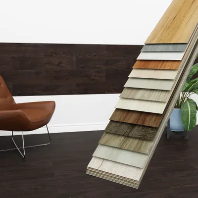 Produktbild von HEXIM Vinyldielen 0,97m² selbstklebend PVC Wandverkleidung Bodenbelag Holzoptik 91x15cm Paneele für Wand & Boden Holzdielen dunkelbraun (7 Dielen Ebony Black - 1804-18)