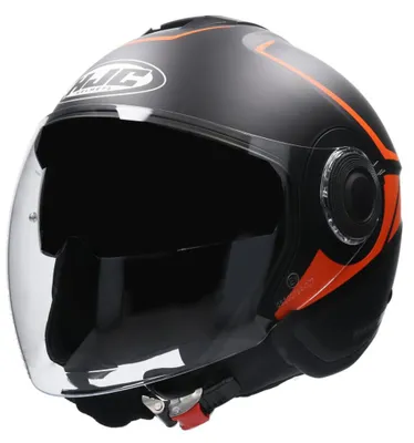 Produktbild von HJC i40 CAMET Jethelm matt schwarz-orange MC7SF S S in orange/schwarz
