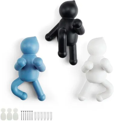 Obrázek produktu pro Sada kreativních samolepicích háčků, 3 kusy, barevné, na zeď