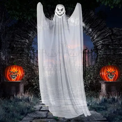 Zdjęcie produktu dla Dekoracja wisząca duch LED Halloween