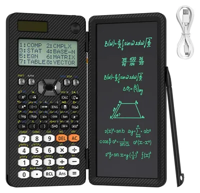 Produktbild von Wiederaufladbarer Wissenschaftlicher Taschenrechner mit Notizblock 991ES Schwarz